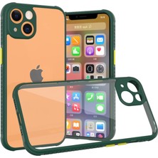 SHC4200 Iphone 13 Mini Kılıf Miami Şeffaf Silikon - Koyu Yeşil