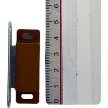 Sineklik ve Dolap Kapakları Için Mıknatıslı Tutucu Kilit 2li Kahverengi