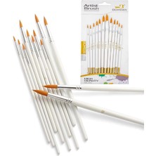 Resim Fırçası 12 Parça Sanat Akrilik Yağlıboya Fırça Seti