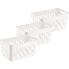 3'lü Küçük Boy Lavin Süzgeç (2 Litre) Ekru