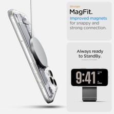 16 Pro ile Uyumlu Ince Magsafe Kılıf Ultra Hybrid Sararma Karşıtı Duraclear Hava Kanalı Teknolojisi Askeri Sınıf Koruma Magfit Zero One Tasarım Kapak - ACS08136