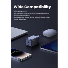 Ugreen Nexode Air 65W 3-Port Gan Charger Eu Hızlı Şarj Adaptörü