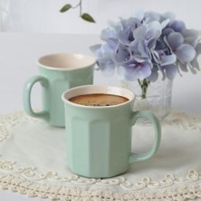 Yeşil/krem Herakles Kupa 9 cm 6 Adet 307/030