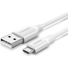 Micro-Usb & Usb-A Data ve Şarj Kablosu, 2 Metre, Beyaz