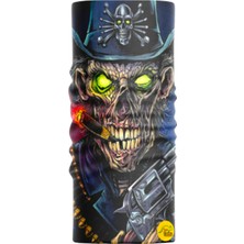 Motobir Baf-Bandana Şapkalı Yeşil Göz Kovboy Kuru Kafa