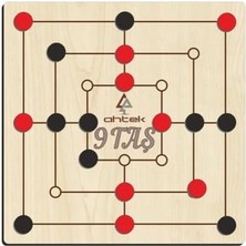 Ahtek Ahşap 9 Taş Akıl, Zeka ve Oyunu (Dokuztaş, Dokuz Taş) ETİC043