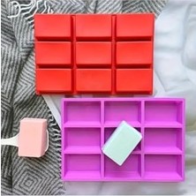 Siliko World 9'lu Sabun Kalıbı, Kek & Pasta Kalıbı Silikon Kalıp, Mavi