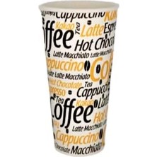 Excodi Cup - [ Aygün Cup ] 12 Oz Karton Bardak - 300 ml - 160 Adet Kaliteli Otomat Bardağı, Sızdırmaz, El Yakmaz - Beyaz (, Cappuchino))