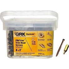 Grk Bağlantı Elemanları 116728 Fın/ #8 x 2" Vidalar 510CT