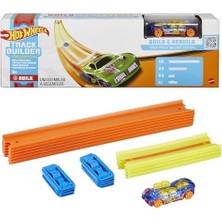Track Builder Temel Pist Seti, 10 Adet Pist Parçası, 9 Adet Pist Bağlantı Parçası ve Bir Adet 1:64 Ölçekli  Araba Içeren Eklenebilir Pist Inşasına Başlangıç Seti, 6 Yaş ve Üzeri