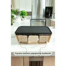 Stantlı Fayansa Yapışabilen 3'lü Baharatlık Seti,