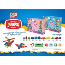 Parlak Yapı Blokları Seti, 56 Parça Canlı Renkli Bloklar, Yaratıcı Inşa Oyuncakları, +1 Yaş Erkek ve Kız Çocukları Için