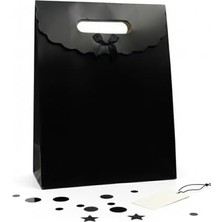 24X31 Siyah Renk Zarf Model Karton Çanta, Hediye Kutusu