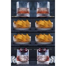 Viski Keyfi Seti 8 Parça - 4 Viski Bardağı ve 4 Çerez/cips Kasesi PB4X520014V55