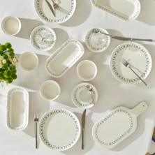 Seramik 26 Parça 6 Kişilik Kahvaltı Takımı Beyaz