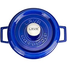 Metal Premium Serisi - Döküm Çok Amaçlı Tencere, Yuvarlak, 24 Cm, Majolik Mavi