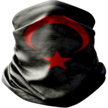 Motobir Baf-Bandana Türk Bayrak Siyah Desen