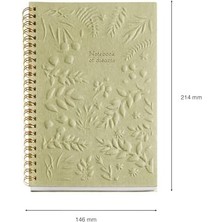Defter Mr A5 Çizgili Kabartmalı Botanik Fl. Mallor