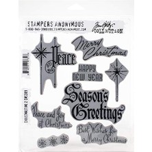 Tim Holtz – Anon Cling Rbbr Damga Seti Cmas #2, # 2