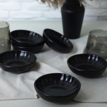 Mat Siyah Çerezlik/sosluk 12 cm 6 Adet 956