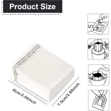 Kahve Filtresi, 100 Adet Taşınabilir Askılı Damlama Kahve Filtresi, Tek Kullanımlık Kahve Poşeti, Seyahat, Kamp, Ev ve Ofis Kullanımı Için Pratik Çözüm (Beyaz)