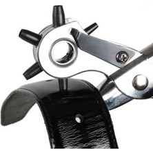 2'li Kemer Delme Pensesi Seti - 6 Ayarlı Deri Delici + Çıtçıt Makinesi - Düğme Takma Perçin Atma Deri Kemer Çanta Kumaş Kanvas Karton Için