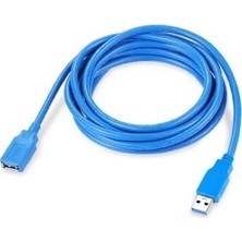 2 Metre USB 3.0 Uzatma Kablosu Erkek Dişi USB 3.0 Kablo USB 3 Uzatma Kablosu USB 3.0 2 Metre Uzatma Kablosu