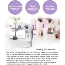 Epilons Mini Dikiş Makinesi Çift Kademeli Işıklı Elektrikli ve Pille Çalışabilen Pedallı