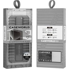 Caseworld 16 Pro ile Uyumlu Caseworld Ultra-Thin Serisi Tmq Privacy 0.15MM 3D Cam Ekran Koruyucu Uygulamalı Siyah