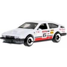 - Alfa Romeo Gtv6 3.0 - Retro Racers 10/10 - HKJ83 - Short Card - Moma - Brembo - Agip - Beyaz - Mattel 2023