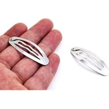 Metal Çıtçıt Toka (100 Adet) Gümüş Renk 6 cm
