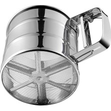 Profesyonel Paslanmaz Çelik Un Eleği, 250 gr Kapasiteli, Mekanik Telli, Hamur Işleri Için