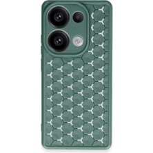 SHC4200 Redmi Note 13 4g Kılıf Petek Silikon Kapak - Koyu Yeşil