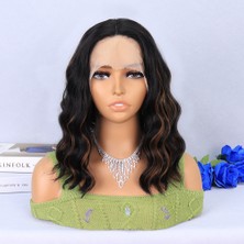 SHC4200 Siyah Karamel Işıltılı Tül Peruk