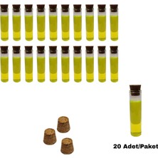 Labbakkal Cam Deney Tüpü 80X20 mm - Dibi Düz 20 ml Mantar Tıpalı 20 Adet