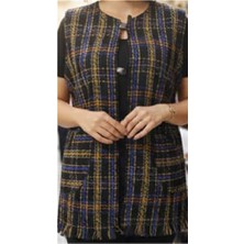 El@Ma Kadın Etnik Otantik Renkli Şanel Yelek