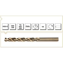 SHC4200 Makina Takım Hss-E Altın Seri Inox Delme Matkap Ucu 7 mm