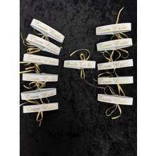SırmalıHome Bekarlığa Veda Partisi Için 'bride To Be' ve 'team Bride' Yazılı Gold 12 Adet Ipli Deri Bileklik