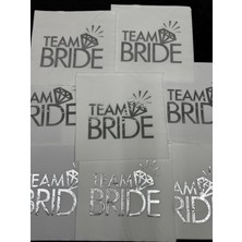 SırmalıHome Bekarlığa Veda Partisi Için Baskılı Peçete 16 Adet 'team Bride' Yazılı Gümüş