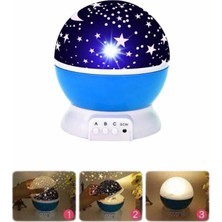 TeknoKesgin KESGİN MARKET ® Yıldızlı Gece Lambası Mor Projeksiyon Görünümlü Masa Lambası Renk Değiştirebilen