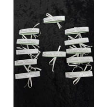 SırmalıHome Bekarlığa Veda Partisi Için 'bride To Be' ve 'team Bride' Yazılı Gümüş 12 Adet Ipli Deri Bileklik