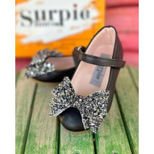 Surpie Shoes Kız Çocuk Ortopedik Pullu Fiyonk Detaylı Babet, Çocuk Ortopedik Babet