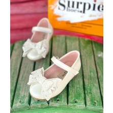 Surpie Shoes Kız Çocuk Ortopedik Pullu Fiyonk Detaylı Babet, Çocuk Ortopedik Babet