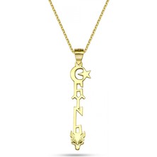 Mavili Gümüş Bozkurt Türk Ayyıldız Gümüş Kolye