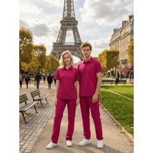 Dr. Mitra Erkek Paris Model Turuncu Likralı Cerrahi Hemşire Doktor Hastane Takımı