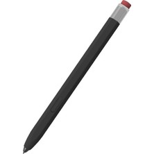 Caseonn Samsung Galaxy Tab S11 / S11 Ultra S Pen Kılıf Klasik Retro Tasarım Mat Silikon Siyah (Ürün Kalem DEĞİLDİR)