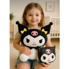 Fenomen Toys Kuromi Peluş Oyuncak 40CM + Deri Çanta – Şık & Hediye Seti