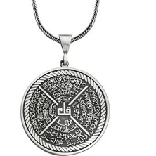 Mavili Gümüş Gümüş Ihlas Felak Nas Kafirun Zırh Kolye