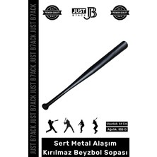 Just B7ack #beyzbolsopası Sert Metal Alaşım Kaymaz Dayanıklı 855 Gram Kırılmaz Siyah Beyzbol Sopası 64 cm
