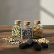 Nomad Dökme Tütsü Seti - 3 Çeşit Bitki & Reçine + 10 Adet Tablet Kömür - Adaçayı Lavanta Akgünlük